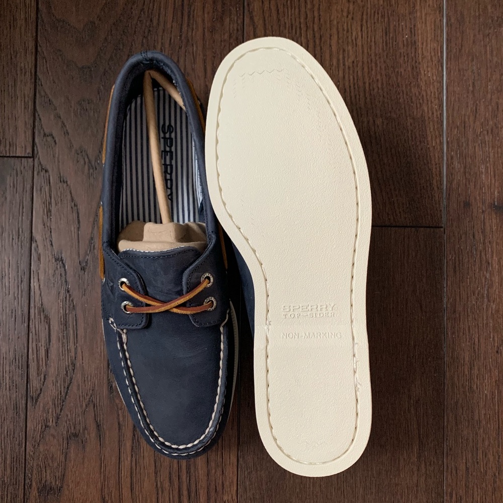 NWOT Men’s Navy Blue Sperry’s - Picture 2 of 8